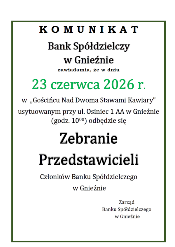 ZEBRANIE PRZEDSTAWICIELI